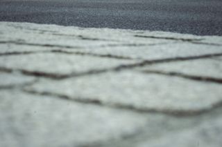 Blurry picture of the ground taken by a falling camera