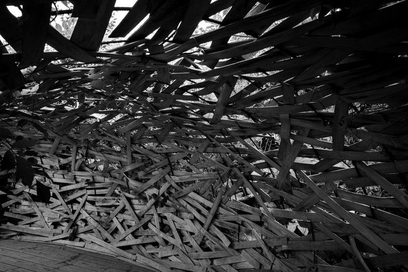 Poorly assembled wooden structure