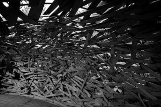 Poorly assembled wooden structure