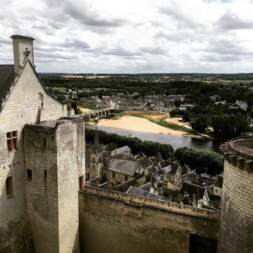 View on the city of Chinon from it's castle