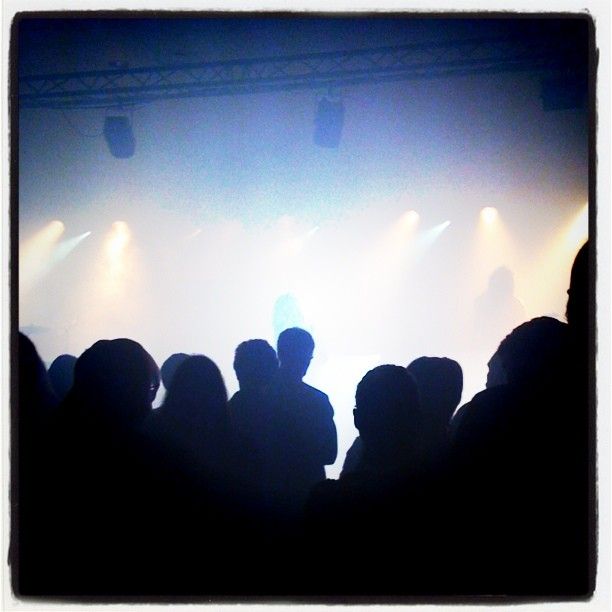 Picture of a stage from the crowd