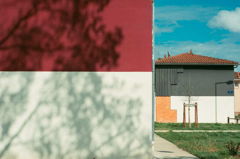 Houses with the same design but different colors