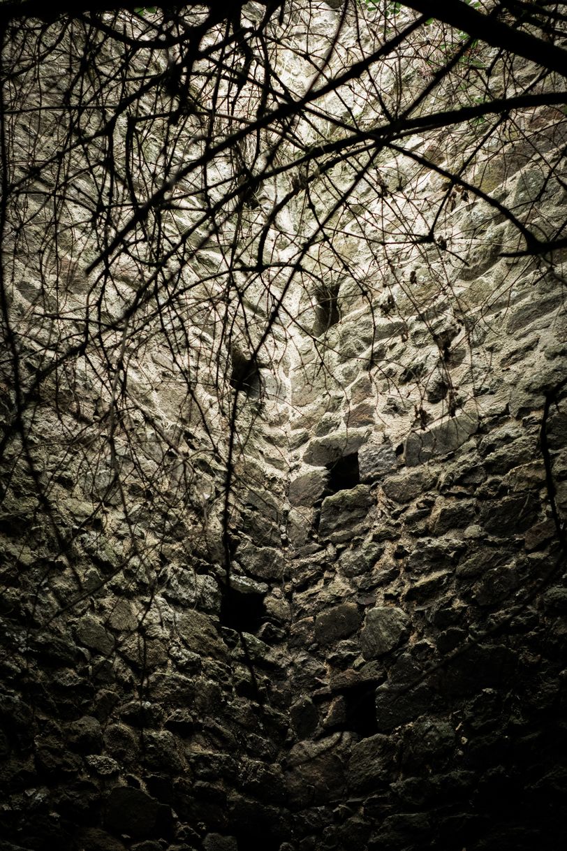 Inside an abandoned tower