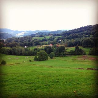 View on a valley in the morning