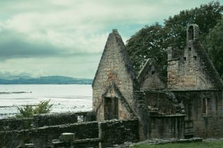 Ruins of an old church near the shore