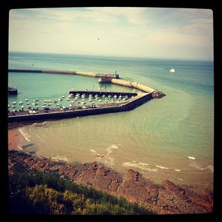 View of some docks in Normandy