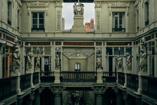 Old architecture of a multilevel pedestrian passage