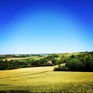 View on the valley fields of Thiverval-Grignon