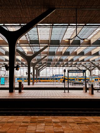 View inside Rotterdamn Central train station