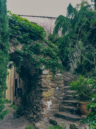 Old stairs in a medieval village