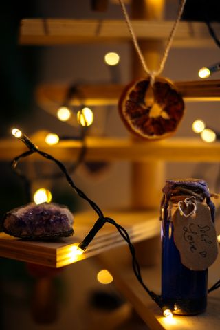 Close up on Christmas decorations