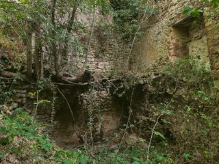 The ruins of an old house