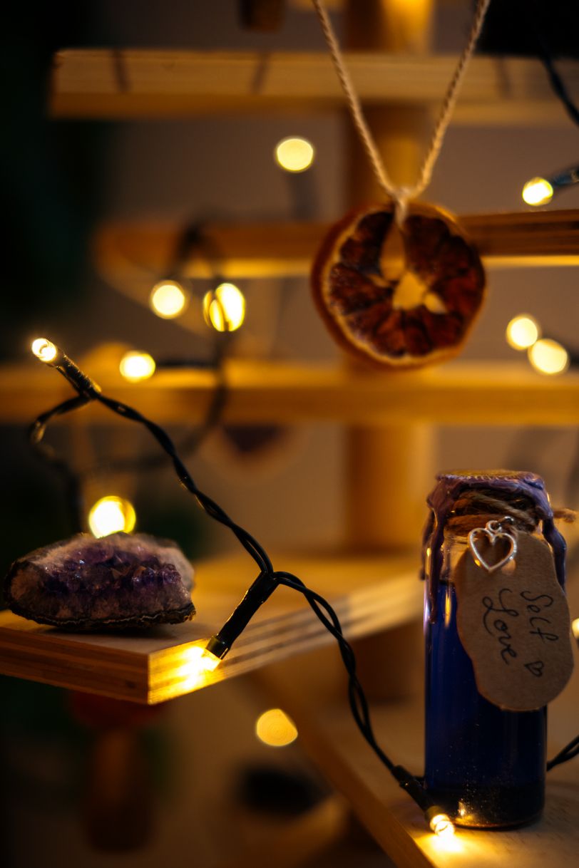 Close up on Christmas decorations