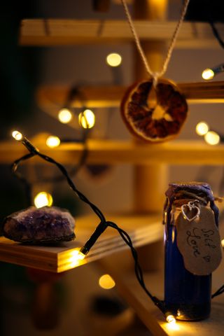 Close up on Christmas decorations