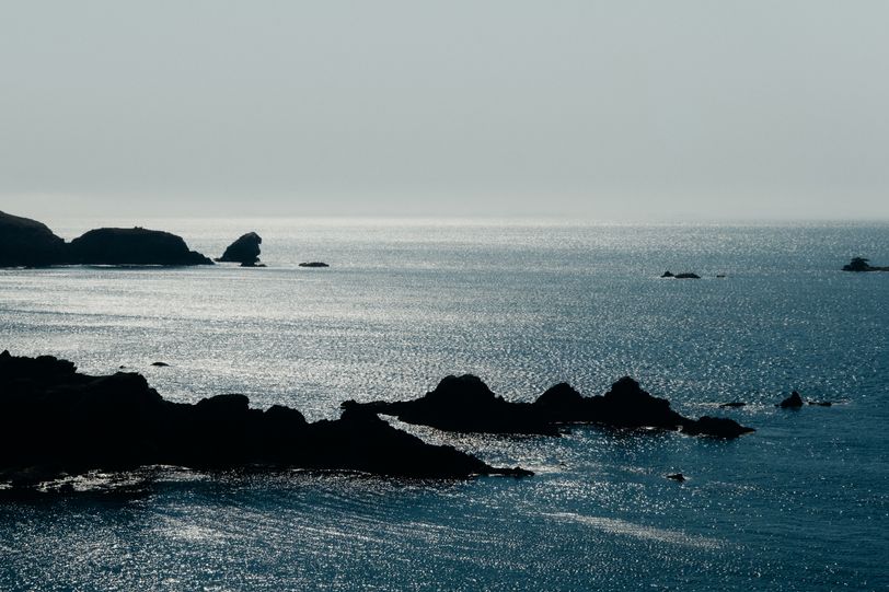 Coast on a rising sun
