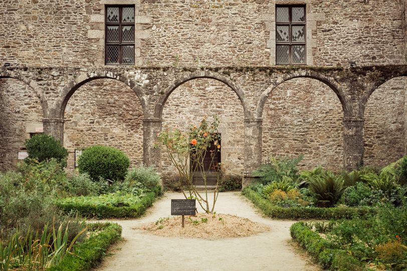 French style garden within an old stone building