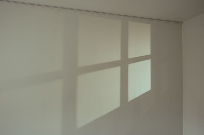 Projection of a window on a blank wall