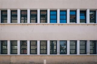 Facade of a building with a predictable pattern