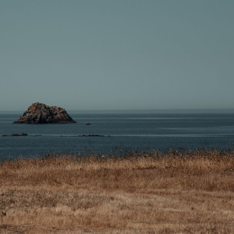 Landscape of land, sea and sky