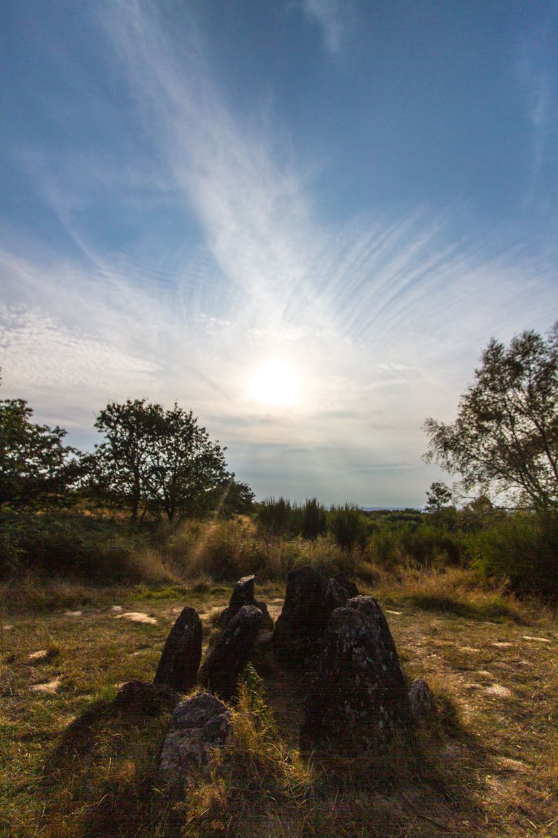 Stones arranged as a mini house without roof