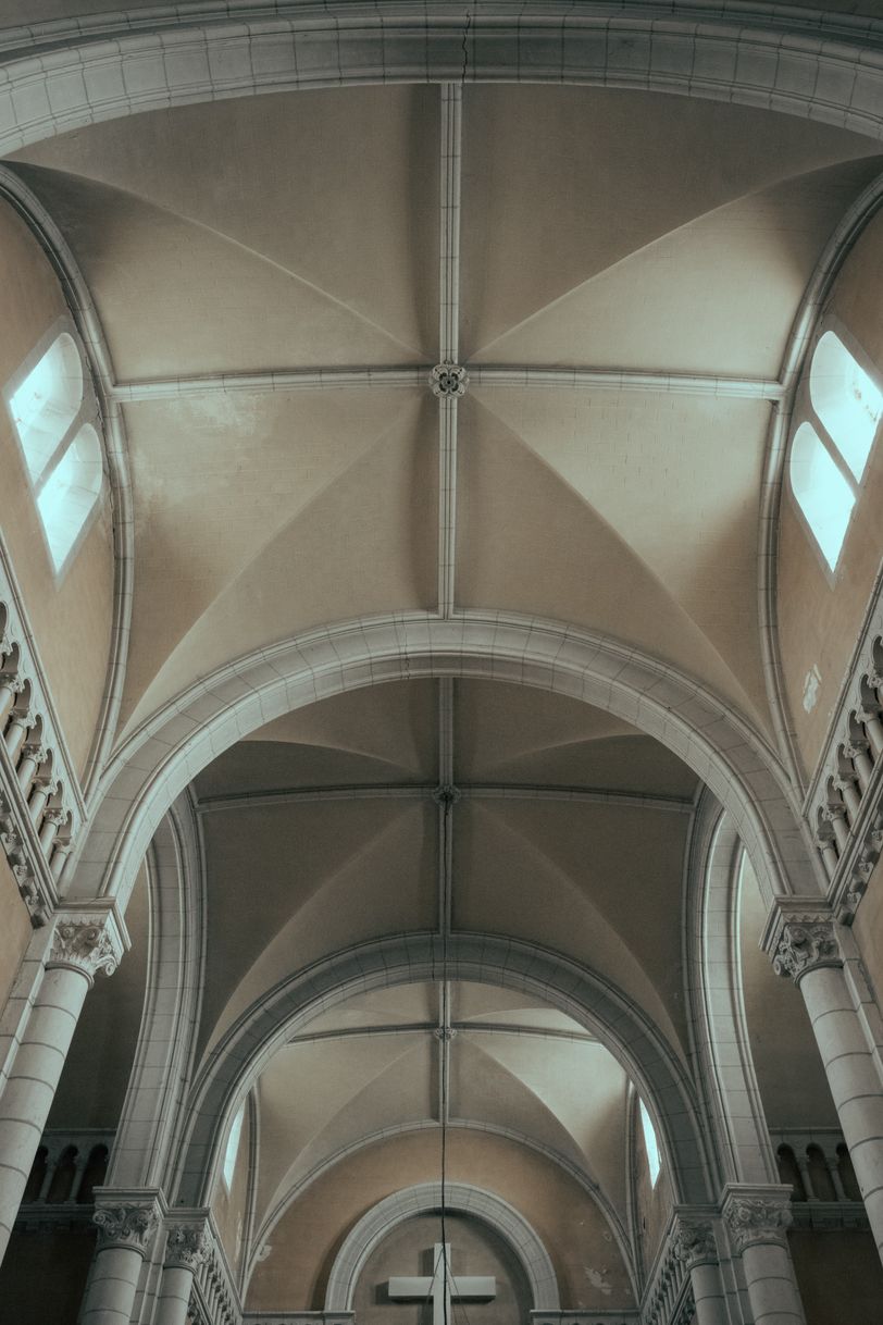 Symmetry in the ceiling of a church
